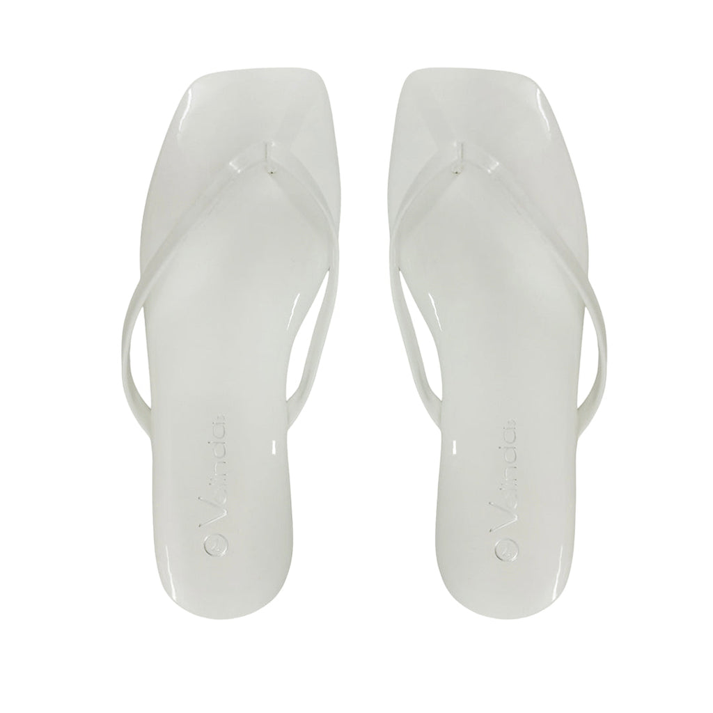 Sandalias flats Karen blanco para mujer
