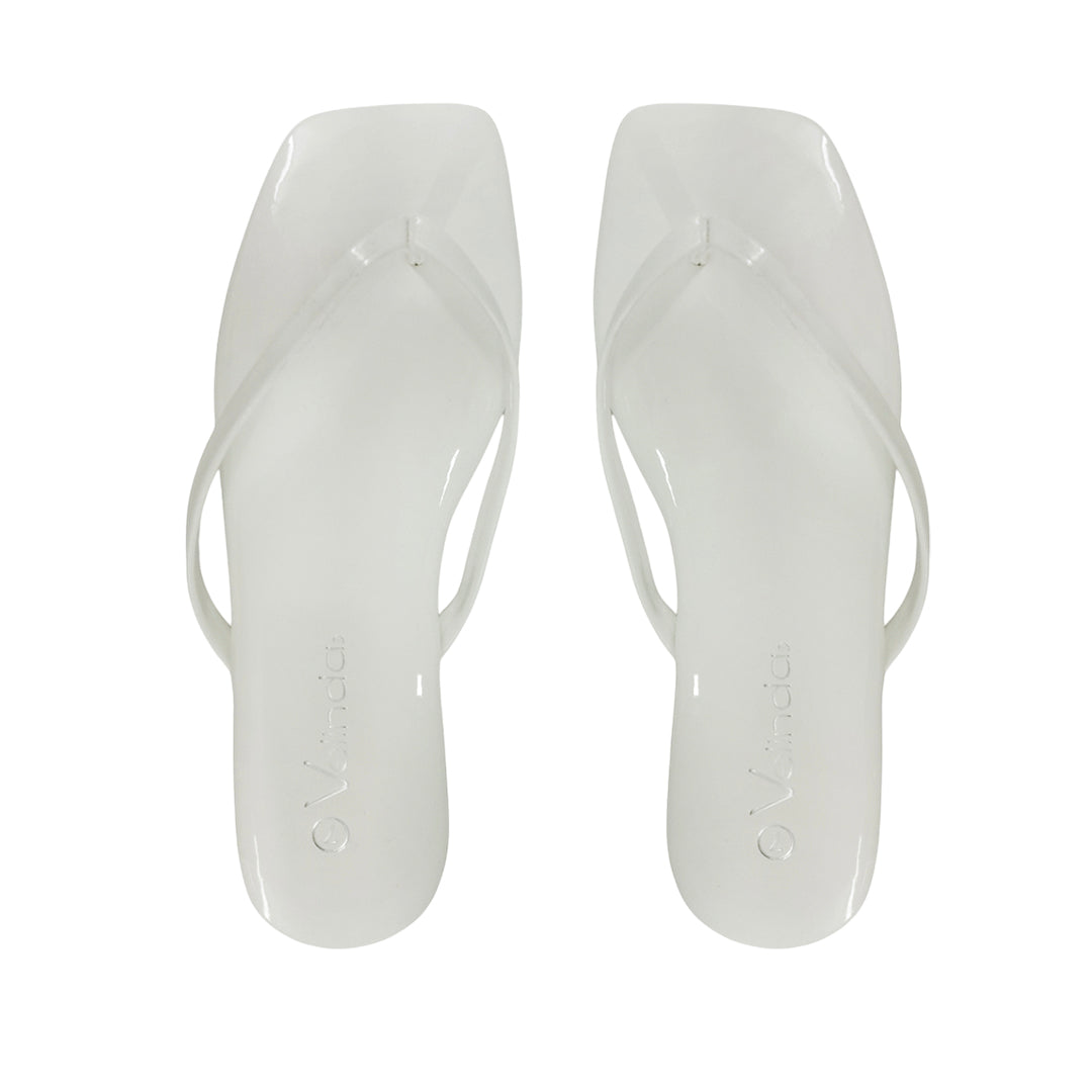 Sandalias flats Karen blanco para mujer