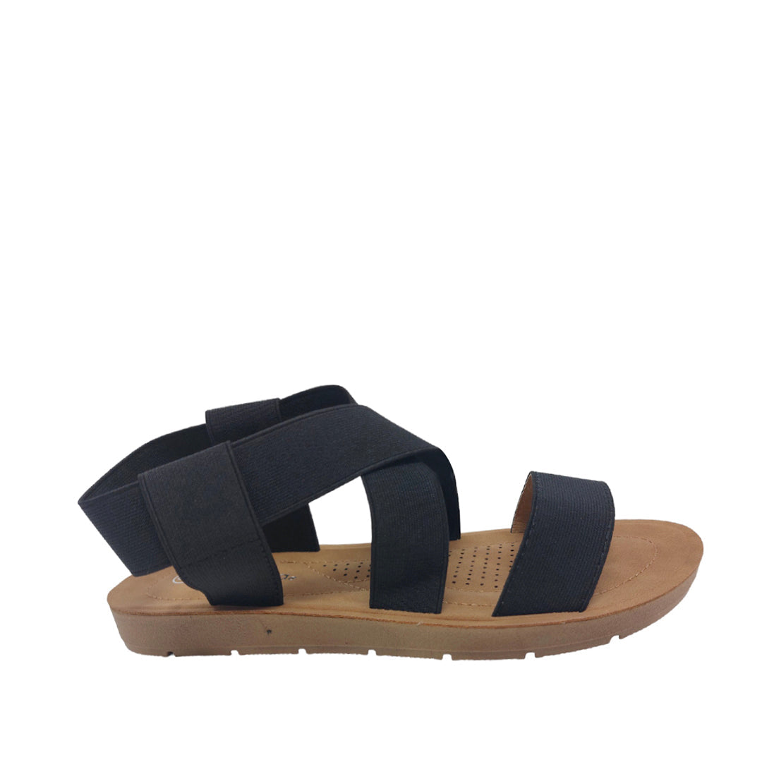 Sandalias flats Ana para mujer color negro