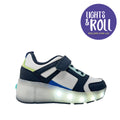 Sneakers con luces Glen para niño color blanco, azul y negro