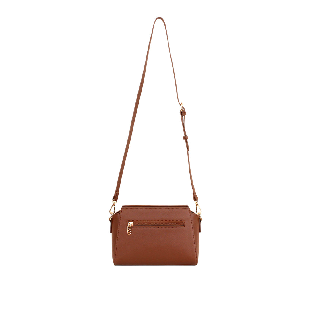 Cartera crossbody Judy para mujer color tan