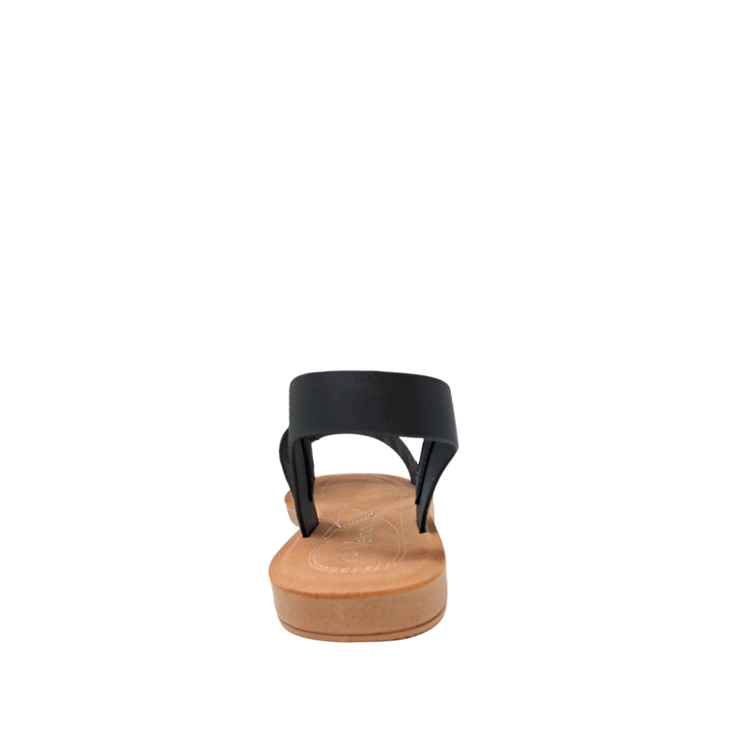 Sandalias flats Marlen para mujer color negro