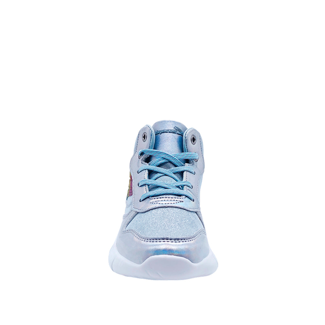 Sneakers Conny para niña color plateado