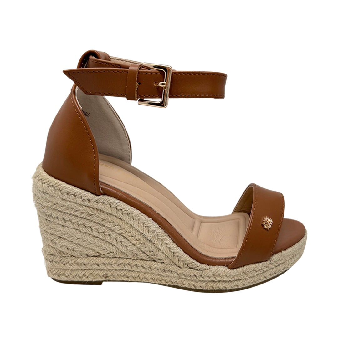 Sandalias de cuña Priyanka 2 para mujer color café