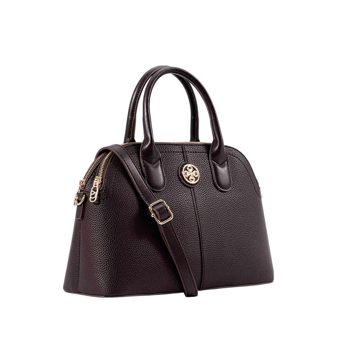 Cartera satchel Vana para mujer color café