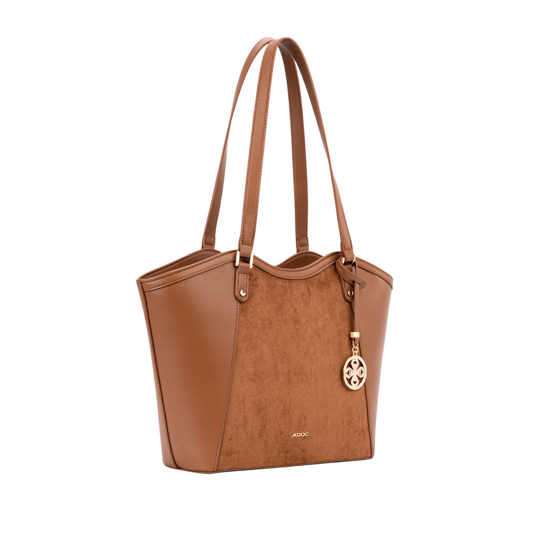 Cartera tote Uria para mujer color tan