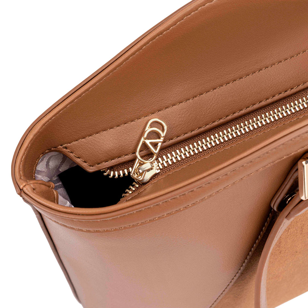 Cartera tote Uria para mujer color tan