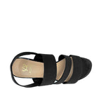 Sandalias de cuña Tafani para mujer color negro