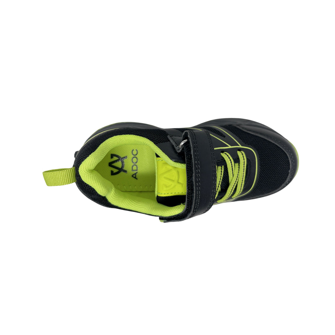 Sneakers con luces Lime para niño color negro