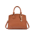 Cartera satchel Lauren para mujer color tan