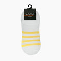 Punteras invisibles Raya unisex color blanco y amarillo