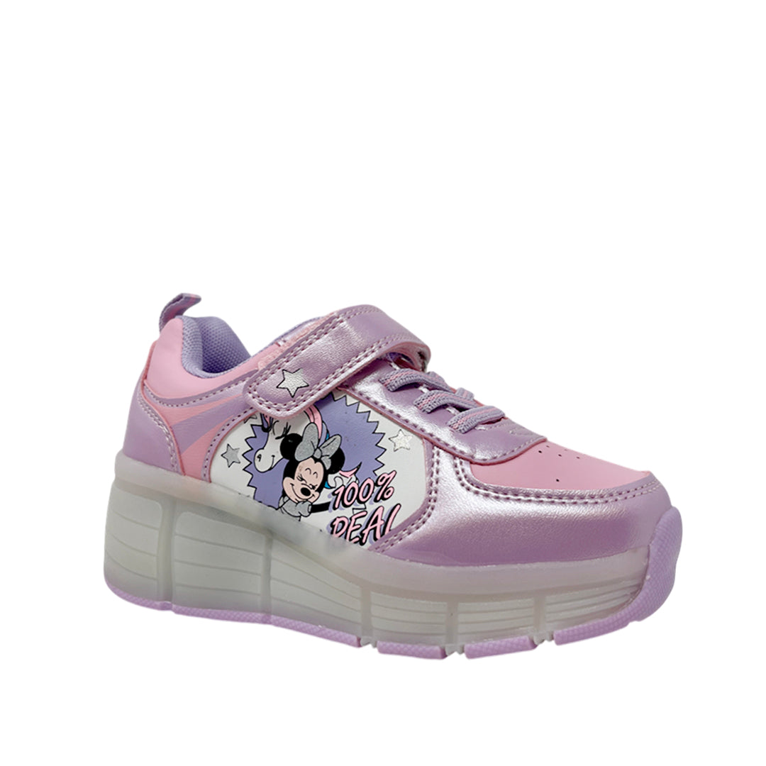 Tennis Minnie para niña color rosado