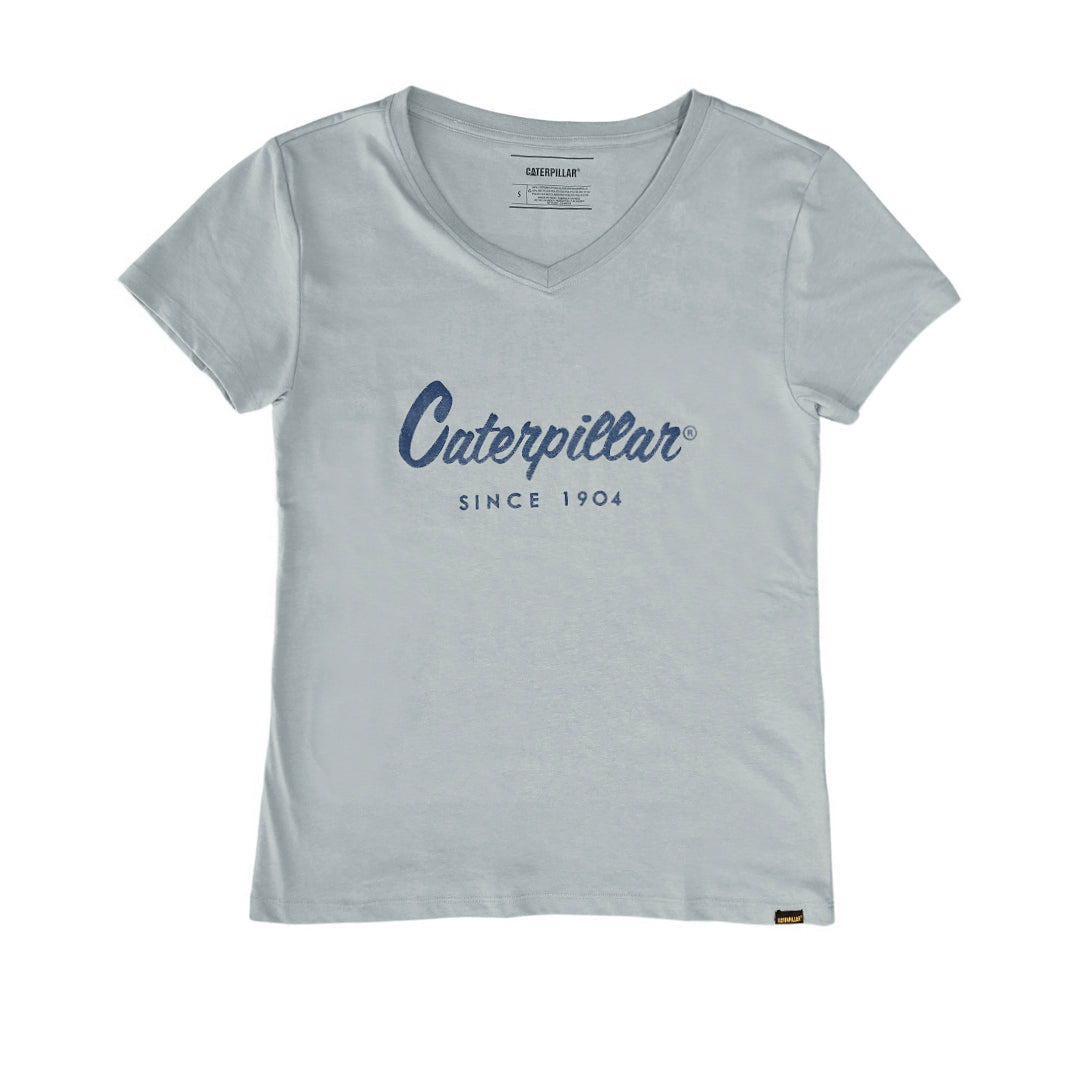Camiseta Metallic V-Neck para mujer color verde