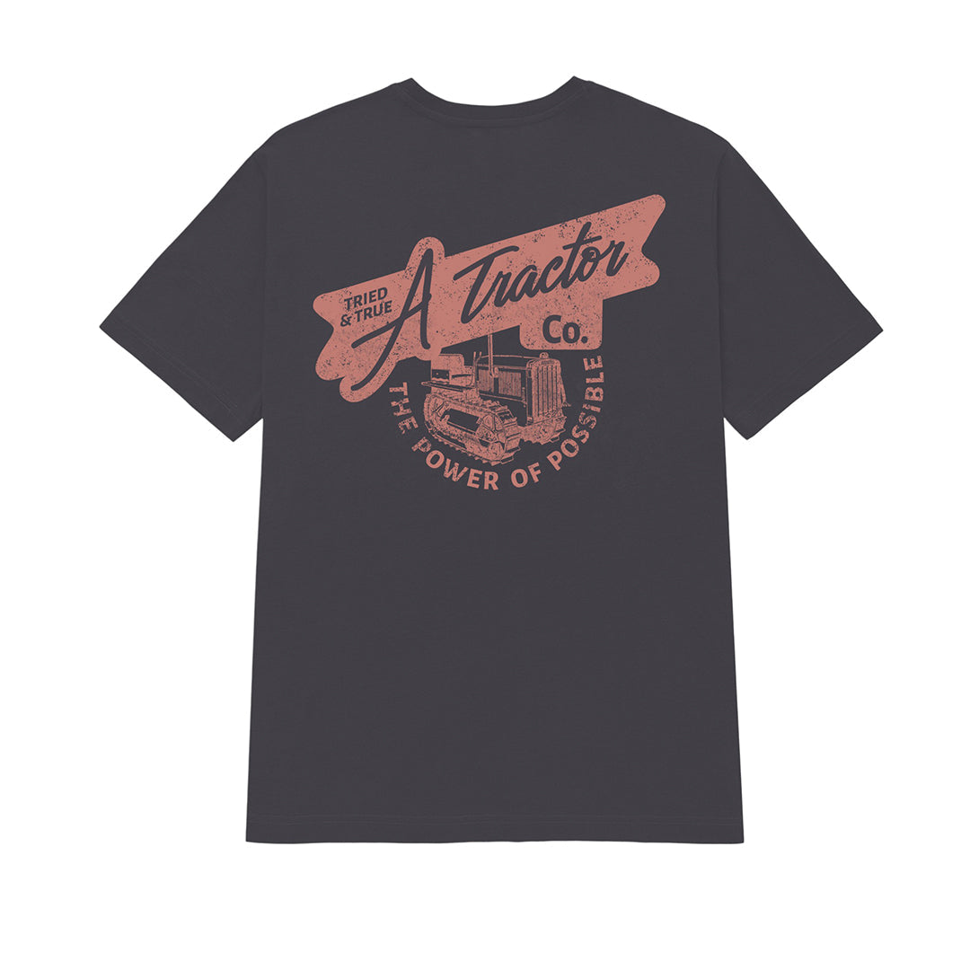 Camiseta Heritage Tractor para hombre color negro