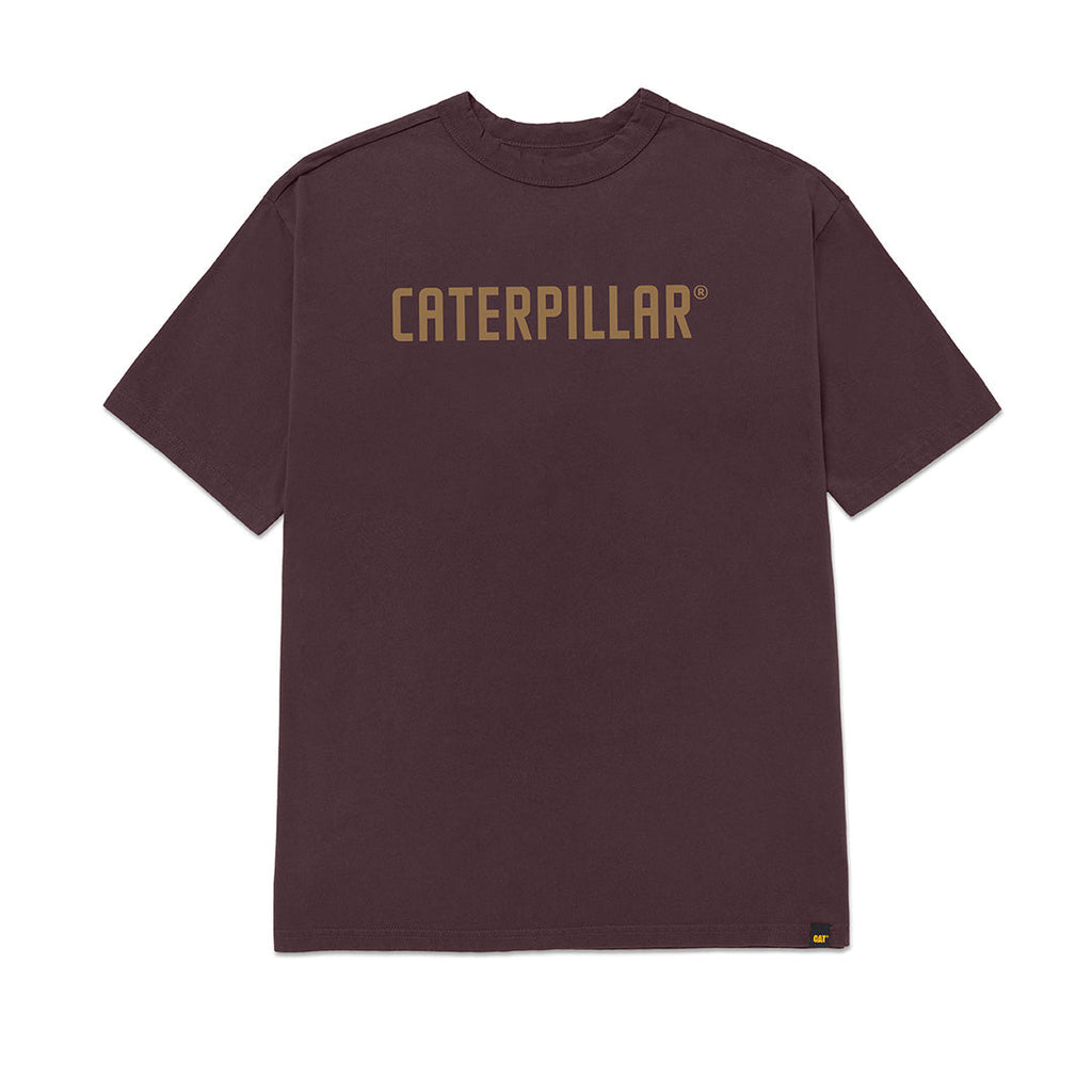 Camiseta Caterpillar Puff para hombre color vino