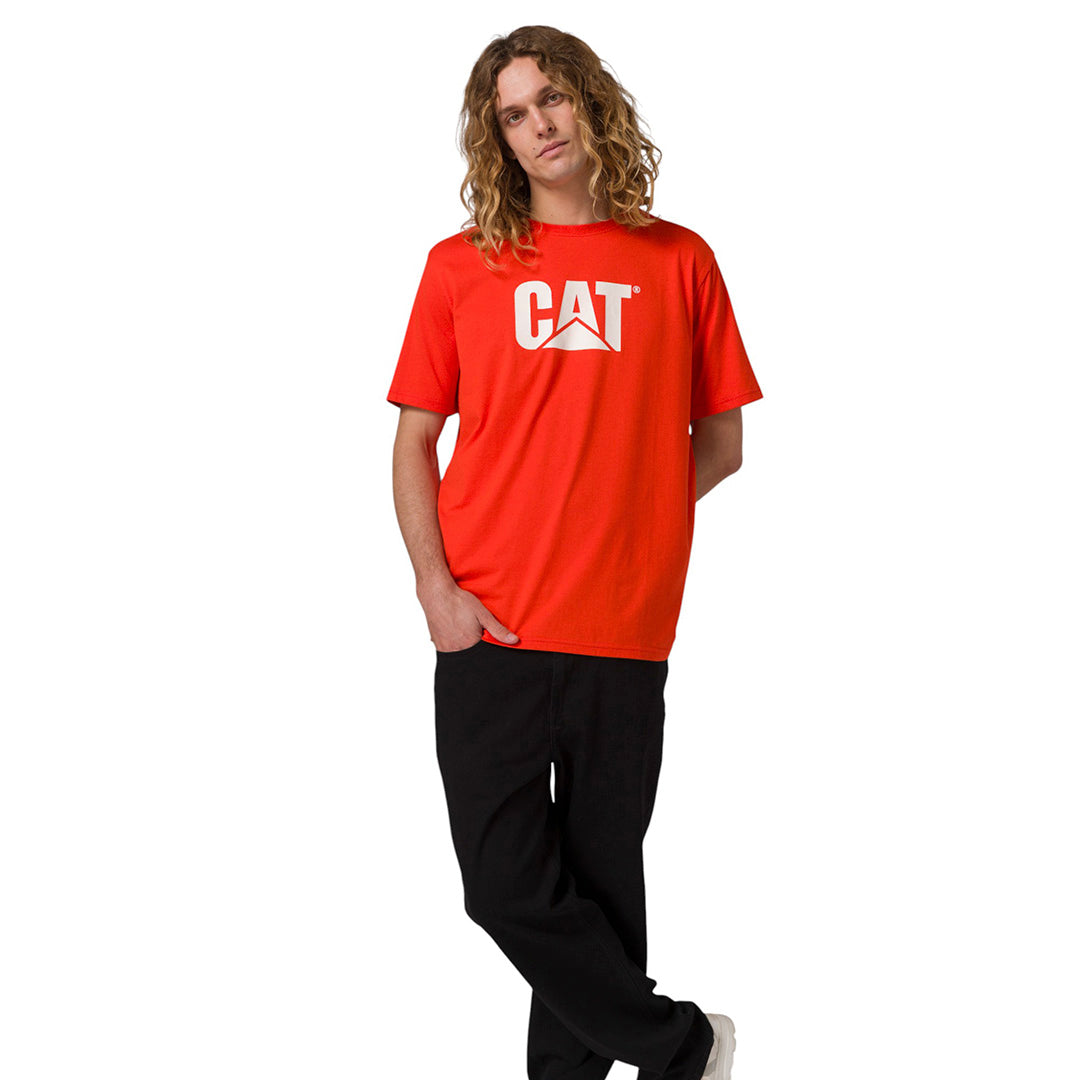 Camiseta Cat Logo para hombre color rojo