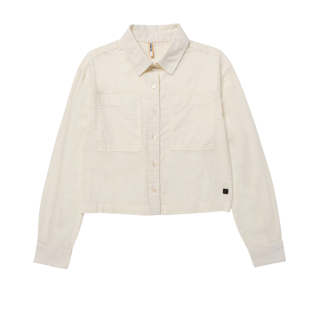 Camisa Lightweight Cropped para mujer color blanco