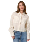 Camisa Lightweight Cropped para mujer color blanco