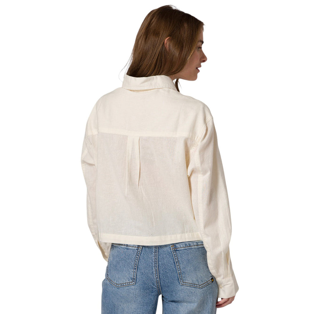 Camisa Lightweight Cropped para mujer color blanco