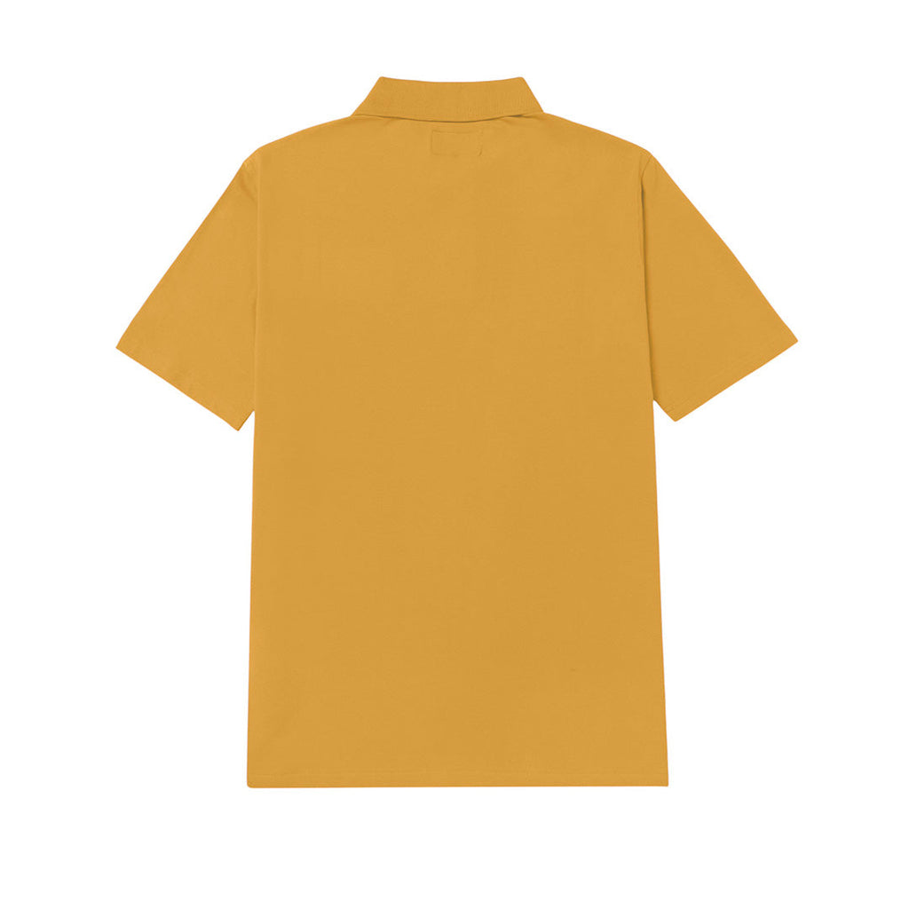 Camisa polo Cat Logo Pique para hombre color amarillo