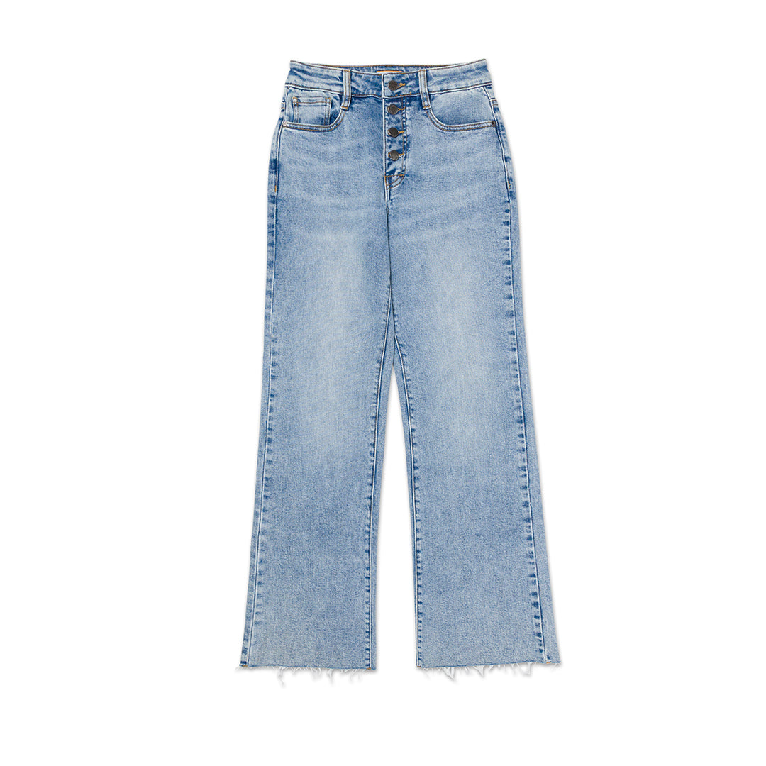 Jeans High-Rise Stovepipe para mujer color denim