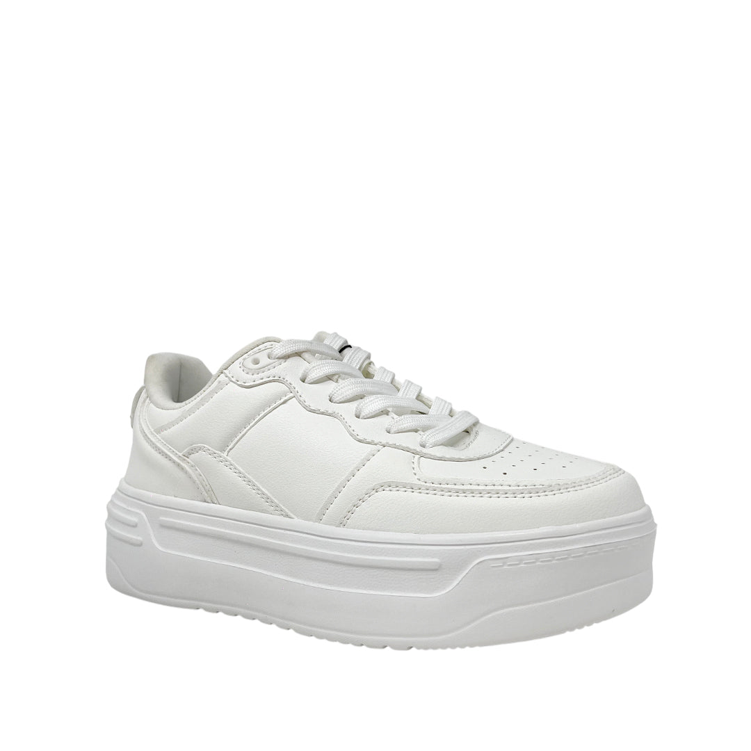 Tennis escolares Alora para niña color blanco