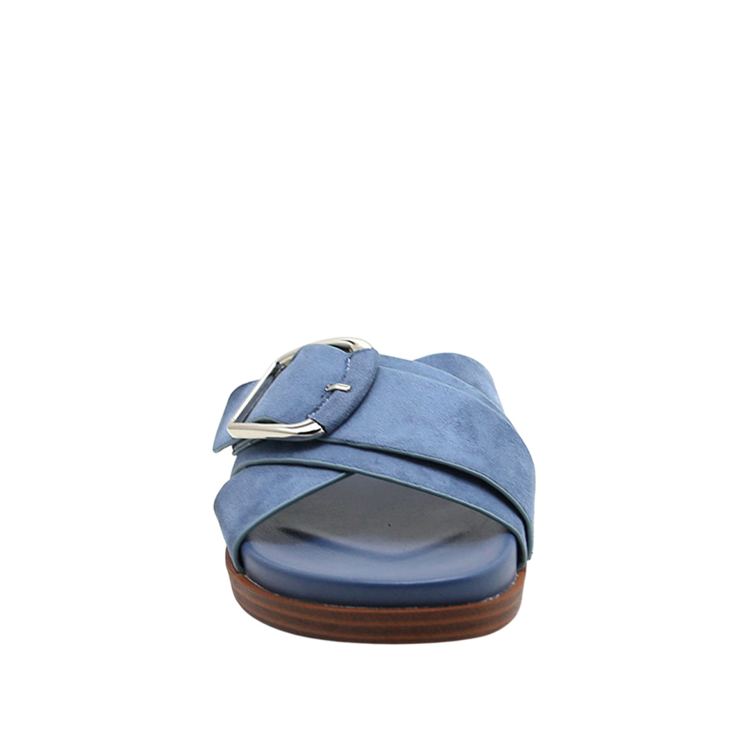 Sandalias flats Isha para mujer color celeste