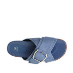 Sandalias flats Isha para mujer color celeste