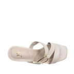 Sandalias de tacón Lorna para mujer color hueso