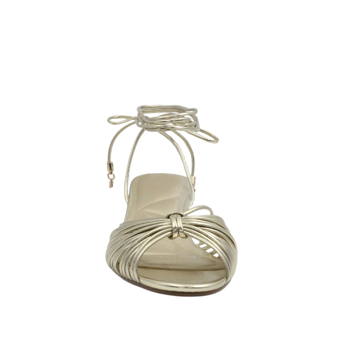 Sandalias de tacón Crisalda para mujer color dorado