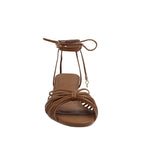 Sandalias de tacón Crisalda para mujer color tan