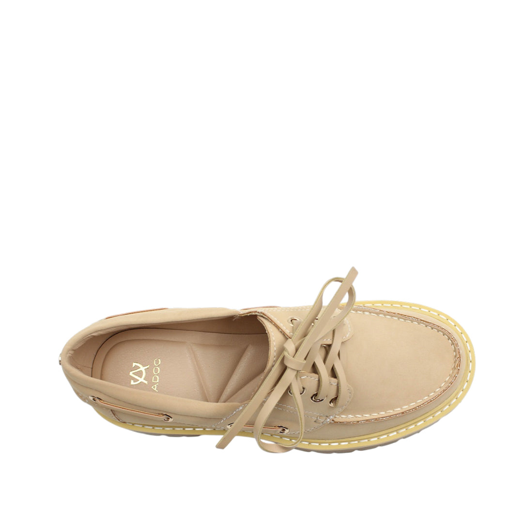Boat shoes Jerry para mujer color arena