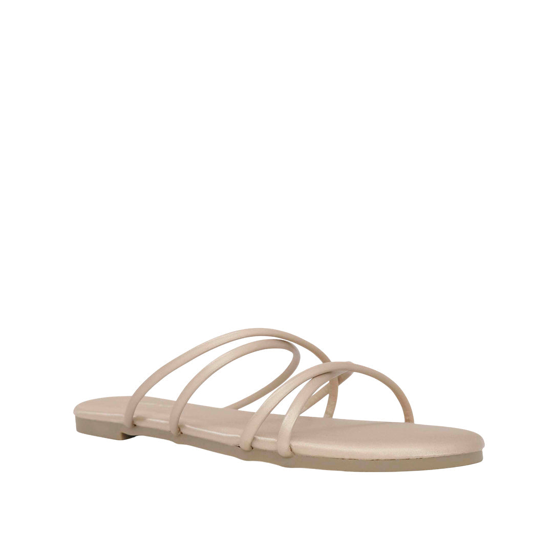 Sandalias flats Katie para mujer color dorado