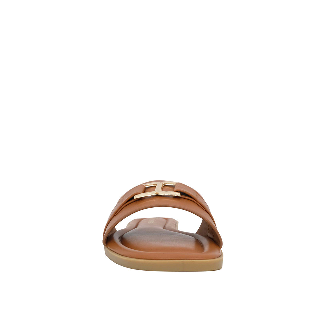 Sandalias flats Sandra para mujer color tan
