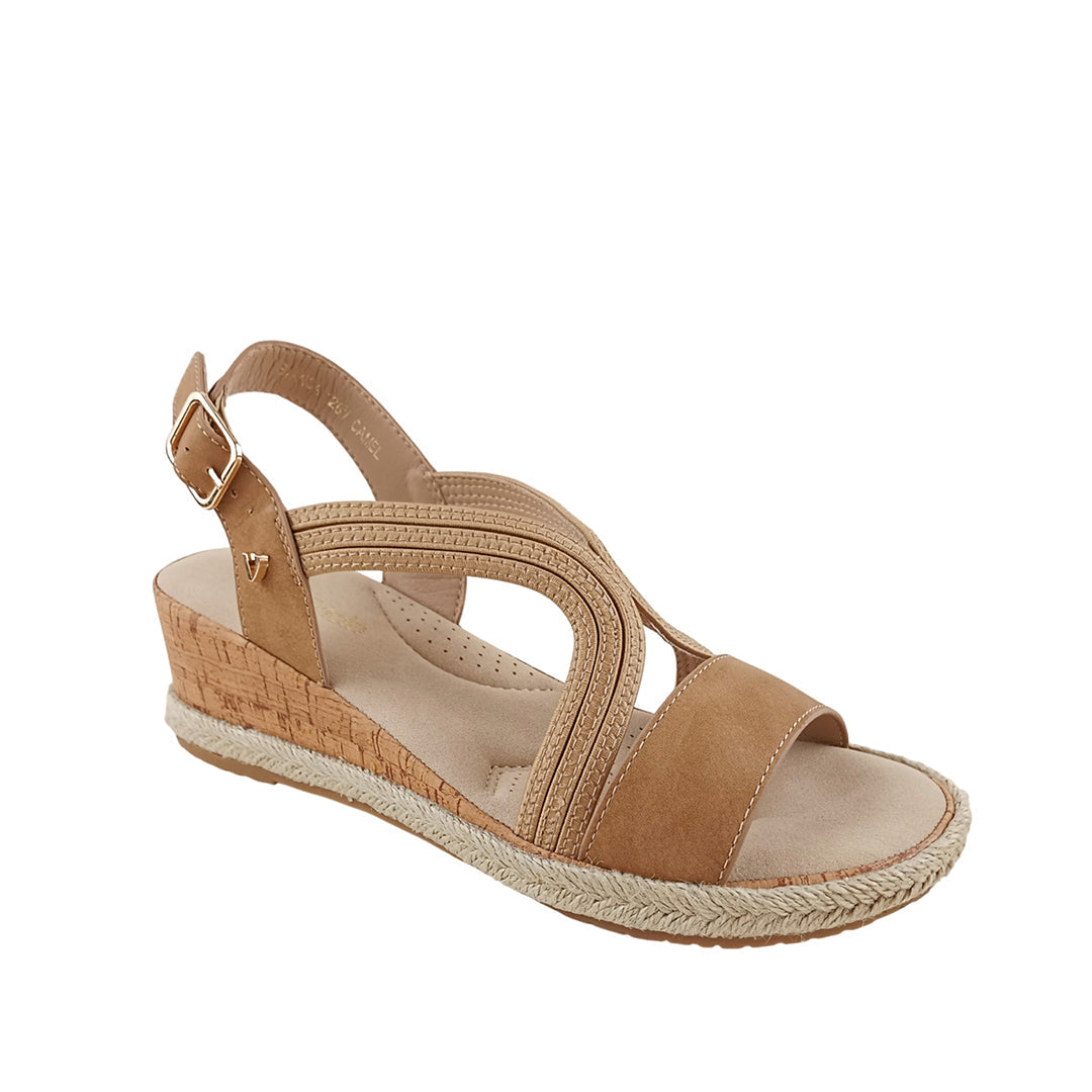 Sandalias Bianca para mujer color camel