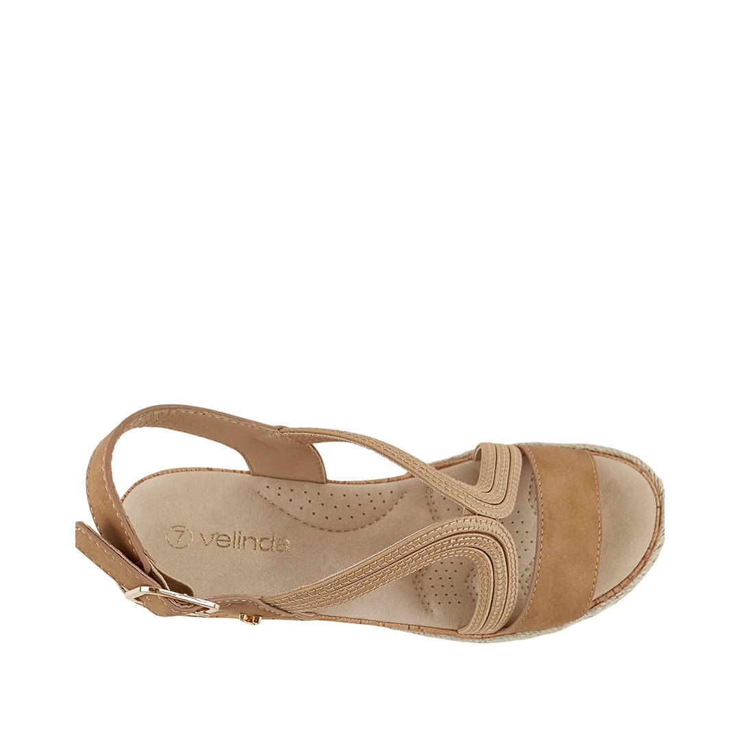 Sandalias Bianca para mujer color camel