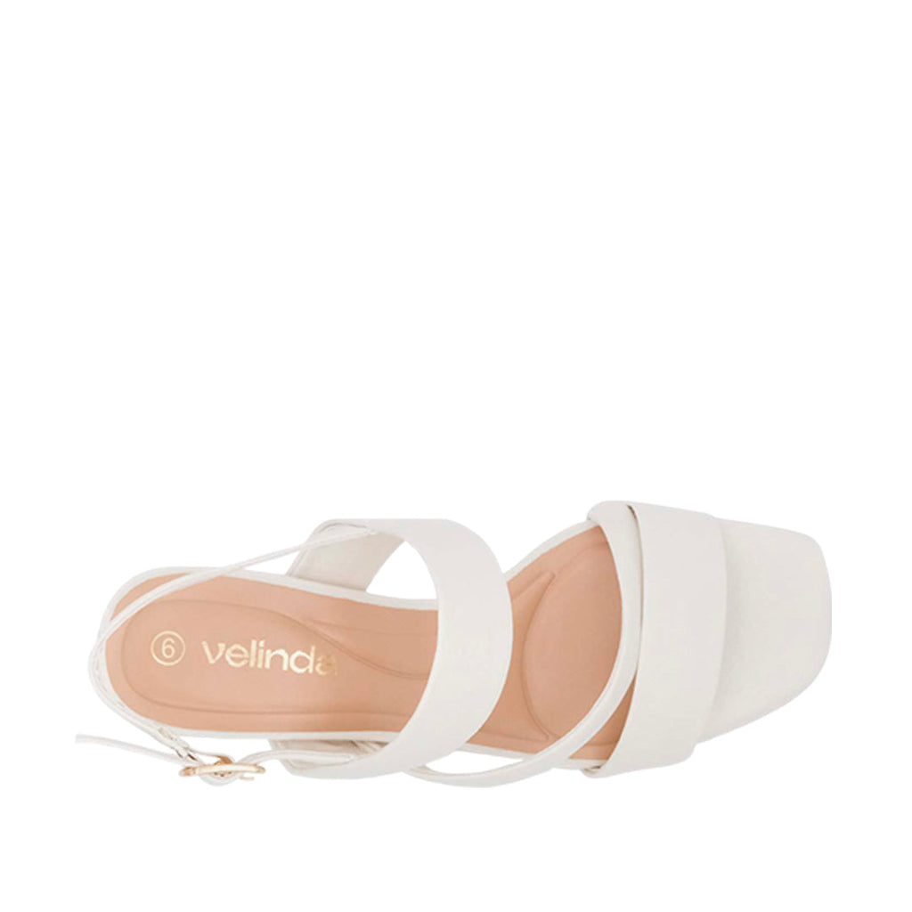 Sandalias de tacón Esperanza para mujer color hueso