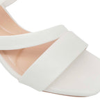 Sandalias de tacón Esperanza para mujer color hueso