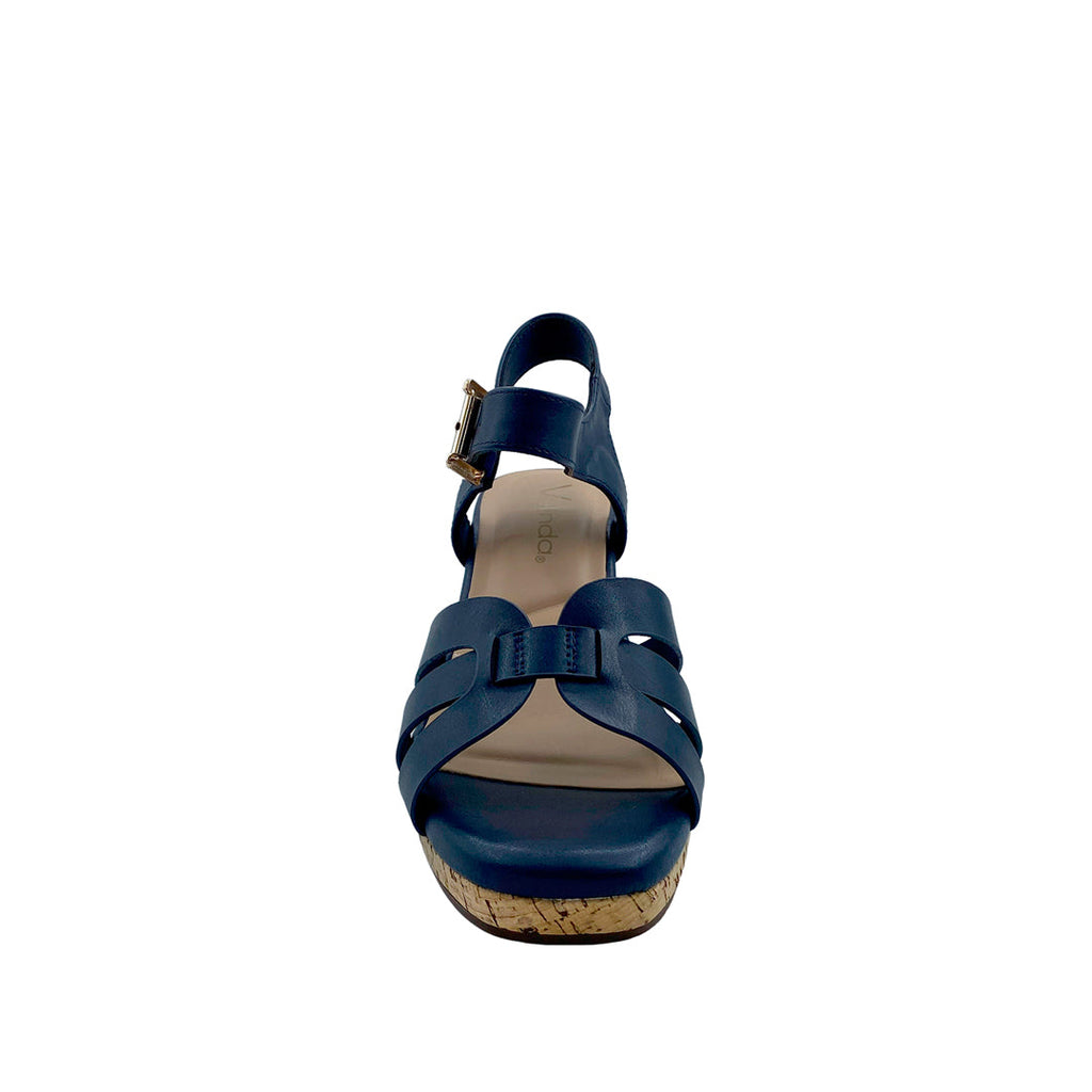 Sandalias de cuña Katherin para mujer color navy