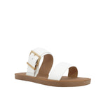 Sandalias flats Sofia para mujer color blanco
