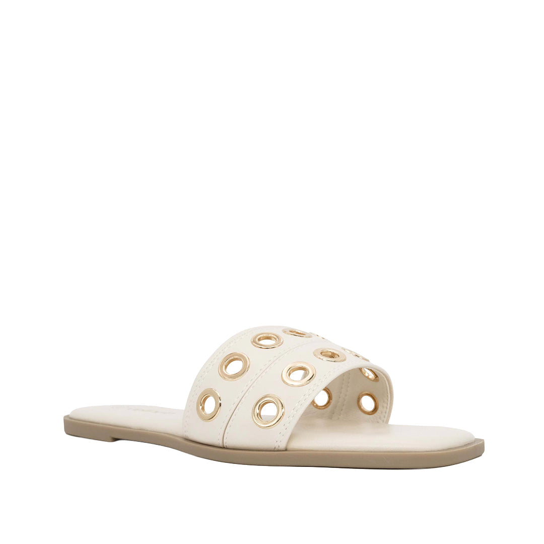 Sandalias flats Mariana para mujer color blanco