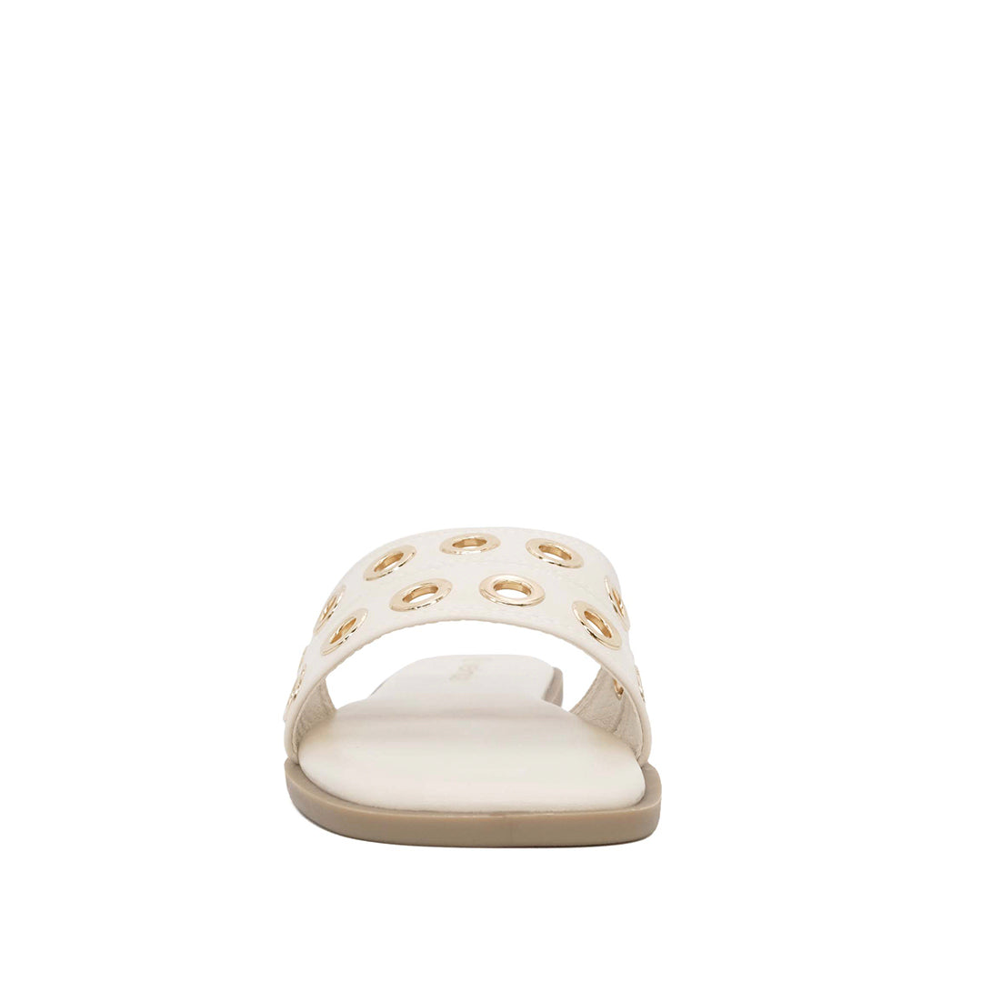 Sandalias flats Mariana para mujer color blanco