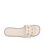 Sandalias flats Mariana para mujer color blanco