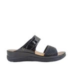 Sandalias flats Gladys para mujer color negro