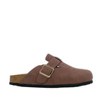 Sandalias flats Clogy para mujer color café