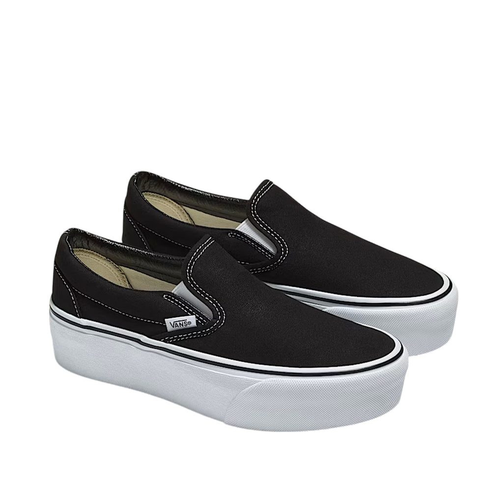 Tennis Slip On unisex color negro y blanco