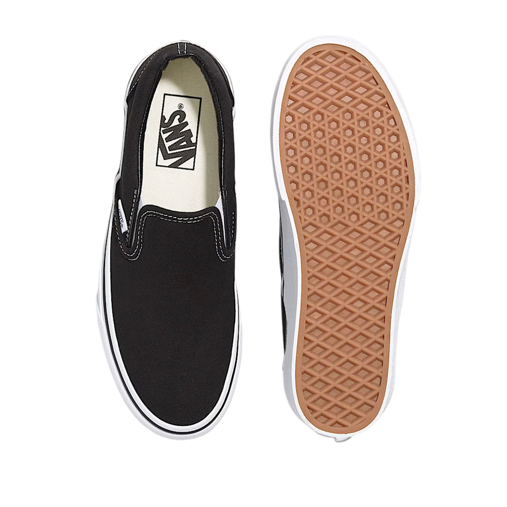 Tennis Slip On unisex color negro y blanco