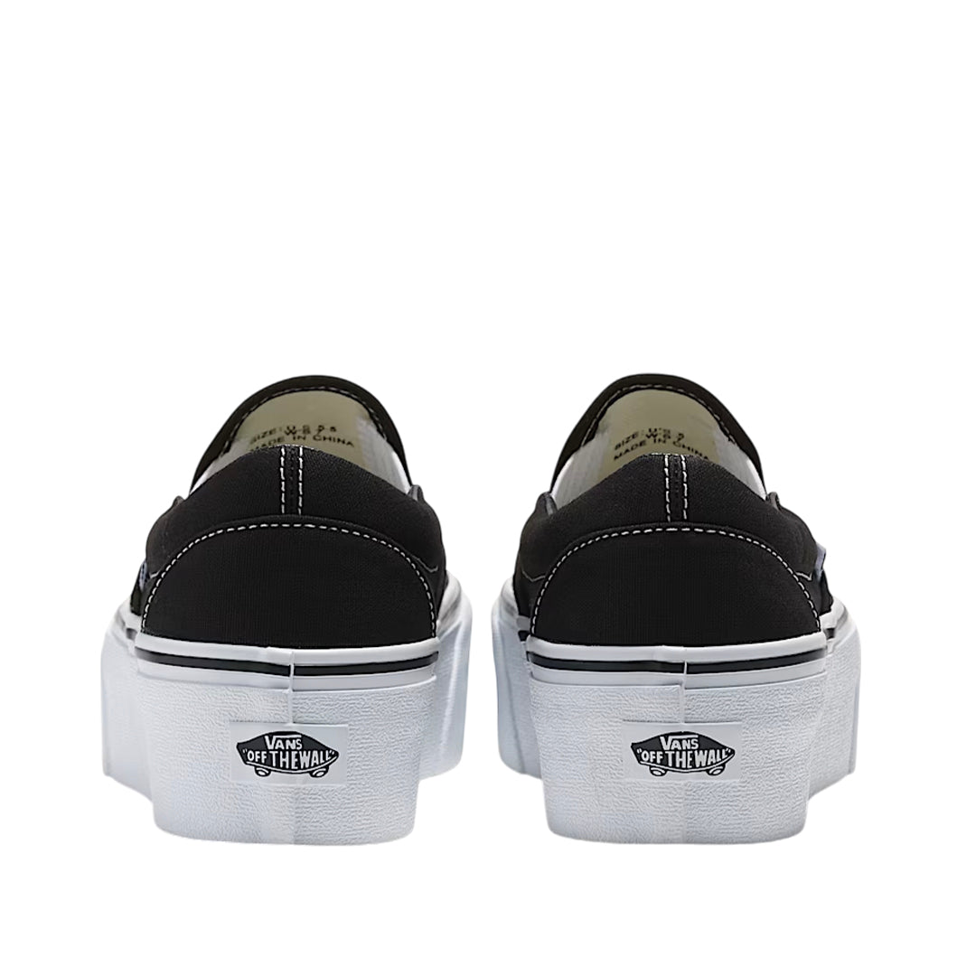 Tennis Slip On unisex color negro y blanco