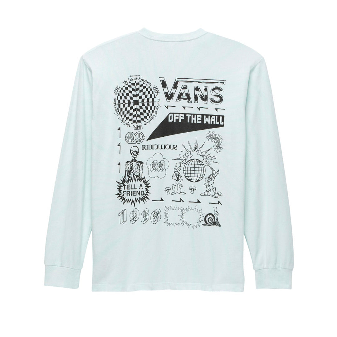 Camiseta manga larga Scar para hombre color celeste