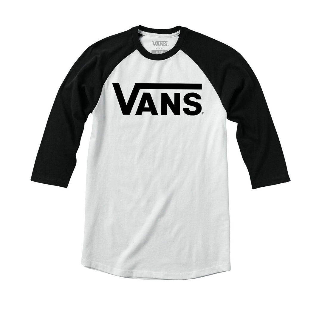 Camiseta Reglan para hombre color blanco y negro